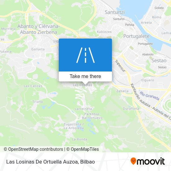 Las Losinas De Ortuella Auzoa map