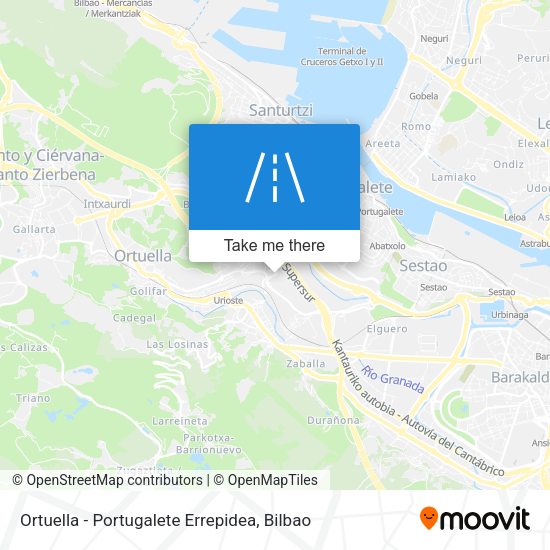 Ortuella - Portugalete Errepidea map