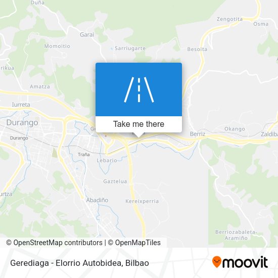 Gerediaga - Elorrio Autobidea map