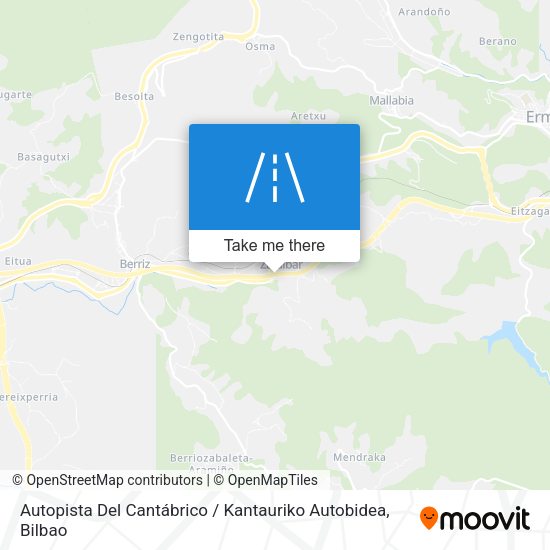 Autopista Del Cantábrico / Kantauriko Autobidea map
