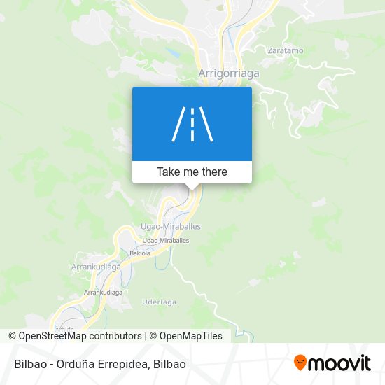 Bilbao - Orduña Errepidea map