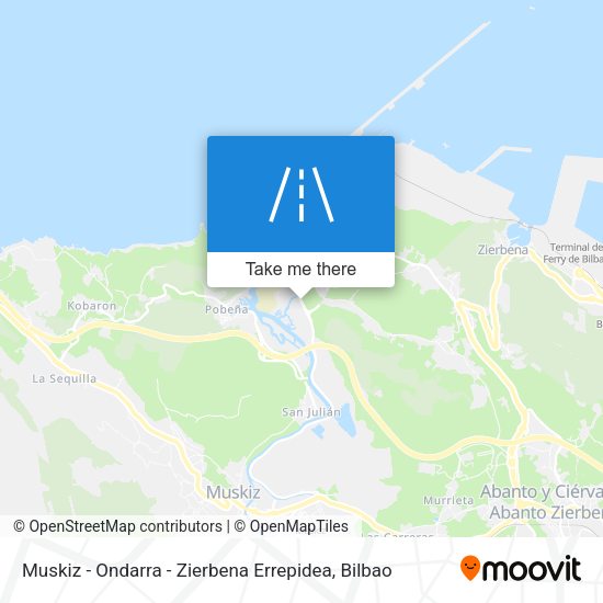 Muskiz - Ondarra - Zierbena Errepidea map
