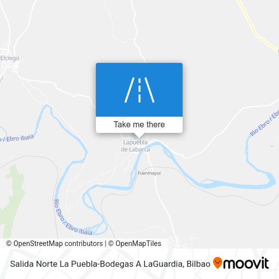 Salida Norte La Puebla-Bodegas A LaGuardia map