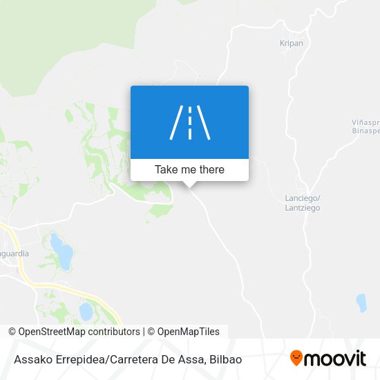 Assako Errepidea / Carretera De Assa map