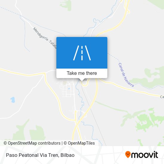 Paso Peatonal Via Tren map