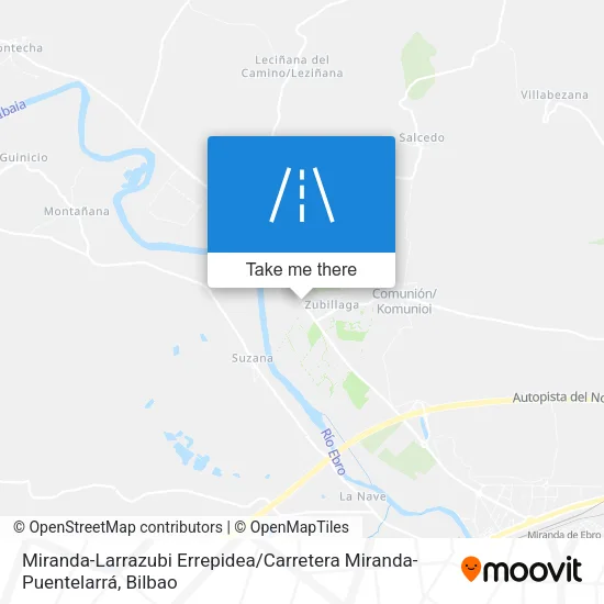 Miranda-Larrazubi Errepidea / Carretera Miranda-Puentelarrá map