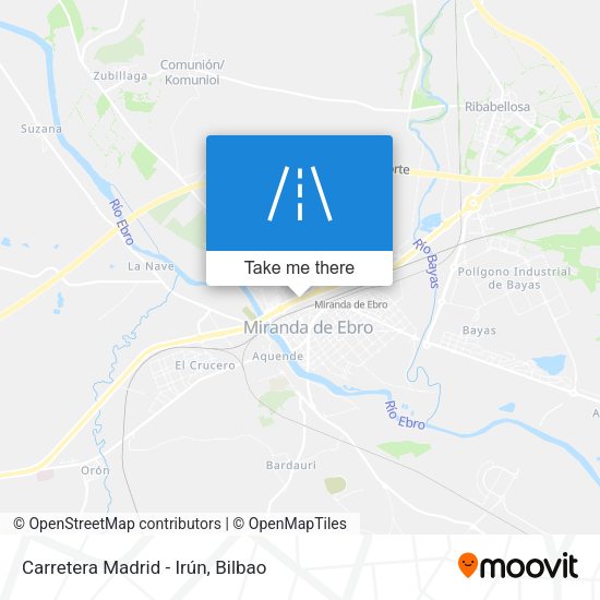 Carretera Madrid - Irún map