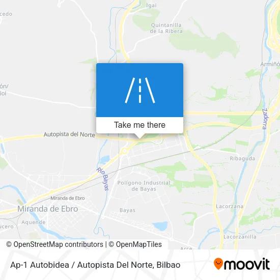 Ap-1 Autobidea / Autopista Del Norte map