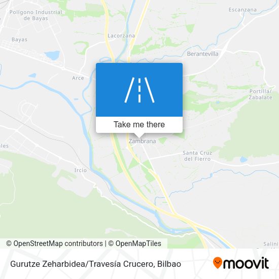 Gurutze Zeharbidea / Travesía Crucero map