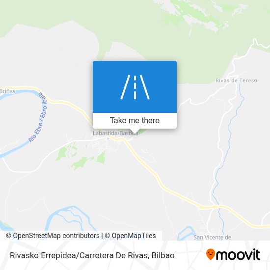 Rivasko Errepidea / Carretera De Rivas map