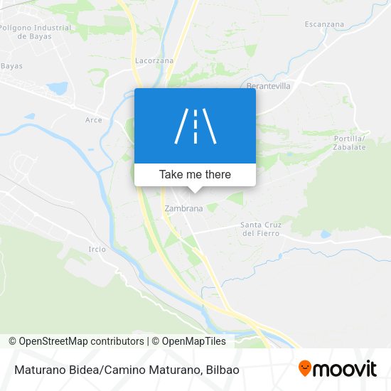 Maturano Bidea/Camino Maturano map