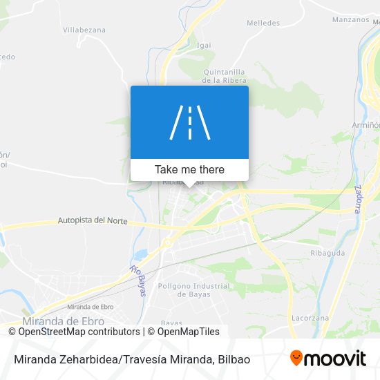 Miranda Zeharbidea / Travesía Miranda map