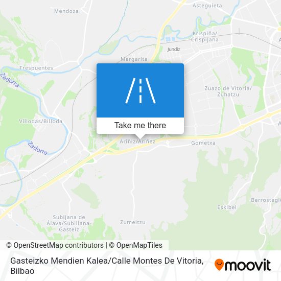 Gasteizko Mendien Kalea / Calle Montes De Vitoria map
