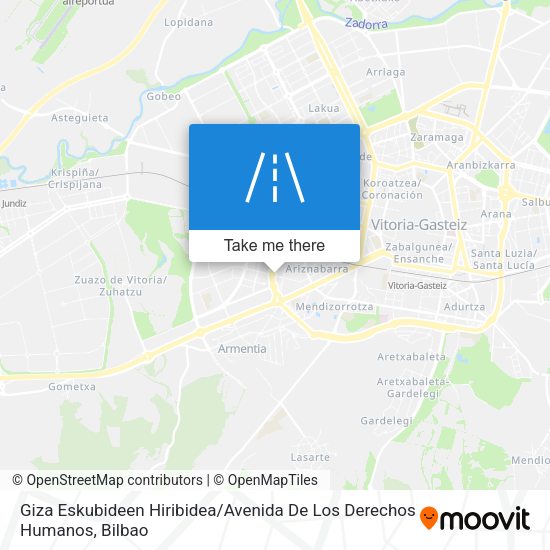 Giza Eskubideen Hiribidea / Avenida De Los Derechos Humanos map