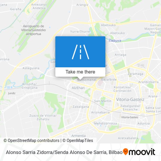 Alonso Sarria Zidorra / Senda Alonso De Sarría map