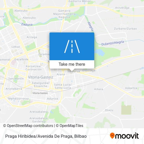 Praga Hiribidea / Avenida De Praga map