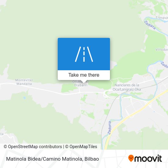 Matinola Bidea/Camino Matinola map
