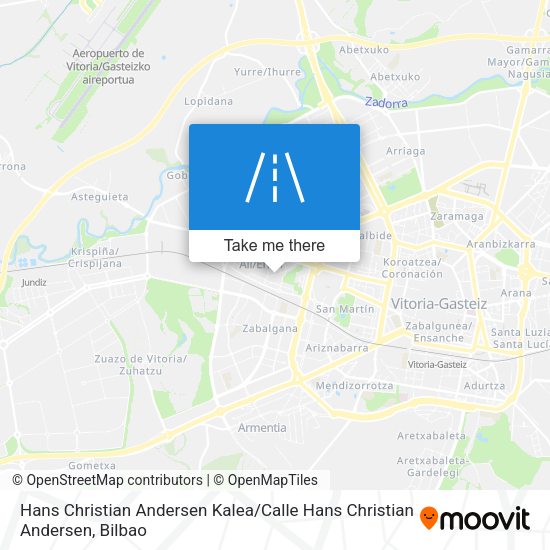 Hans Christian Andersen Kalea / Calle Hans Christian Andersen map