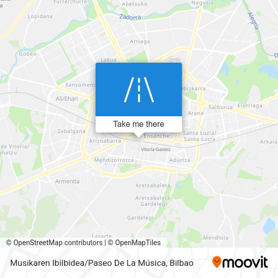 Musikaren Ibilbidea / Paseo De La Música map