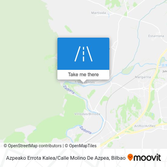 Azpeako Errota Kalea / Calle Molino De Azpea map