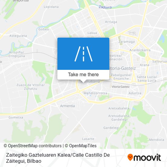 Zaitegiko Gazteluaren Kalea / Calle Castillo De Záitegui map