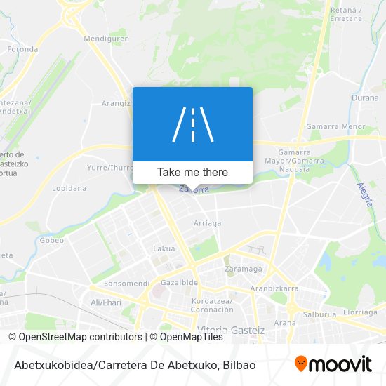 Abetxukobidea / Carretera De Abetxuko map