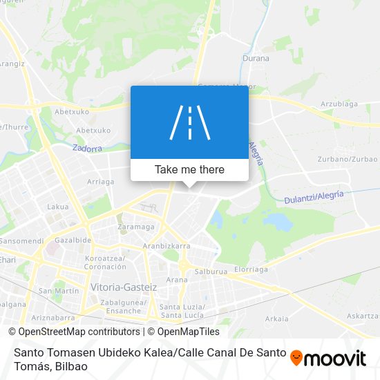 Santo Tomasen Ubideko Kalea / Calle Canal De Santo Tomás map