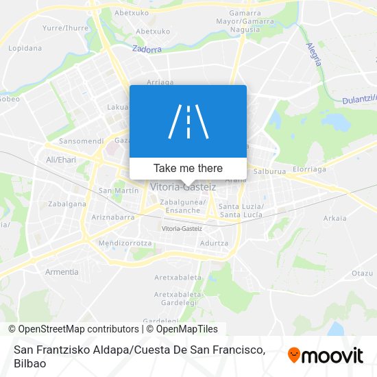 San Frantzisko Aldapa / Cuesta De San Francisco map
