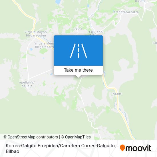 Korres-Galgitu Errepidea / Carretera Corres-Galguitu map