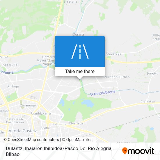 Dulantzi Ibaiaren Ibilbidea / Paseo Del Río Alegría map