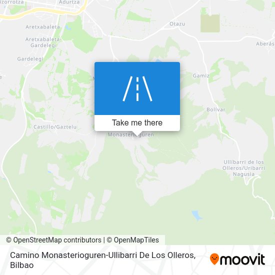 Camino Monasterioguren-Ullibarri De Los Olleros map