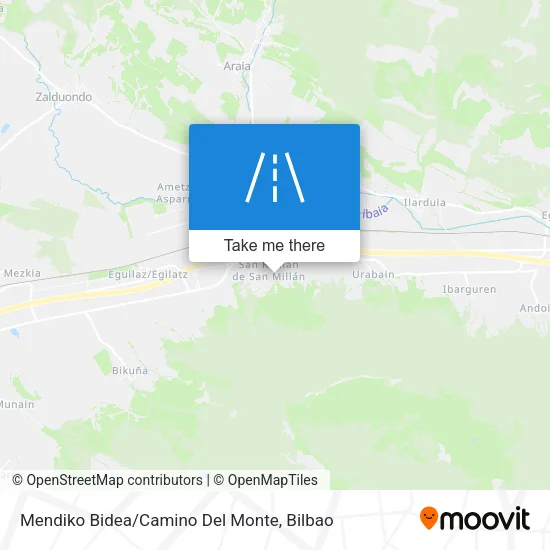 Mendiko Bidea/Camino Del Monte map