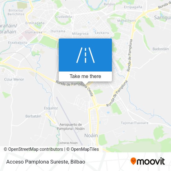 Acceso Pamplona Sureste map