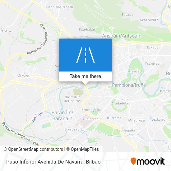 Paso Inferior Avenida De Navarra map