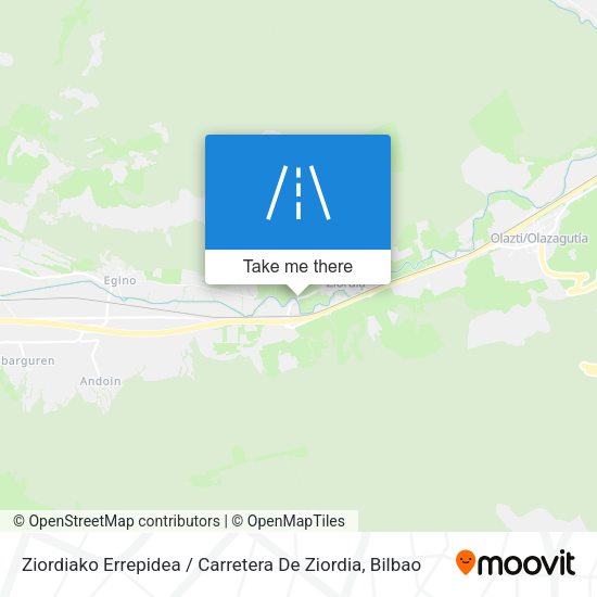 Ziordiako Errepidea / Carretera De Ziordia map
