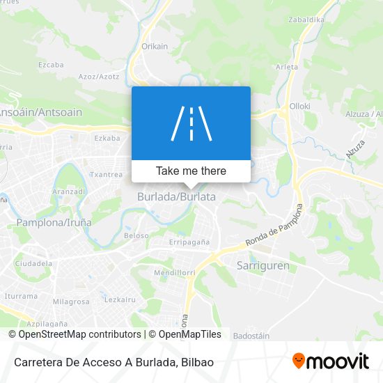 Carretera De Acceso A Burlada map