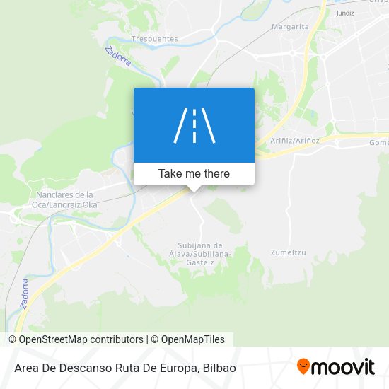 Area De Descanso Ruta De Europa map