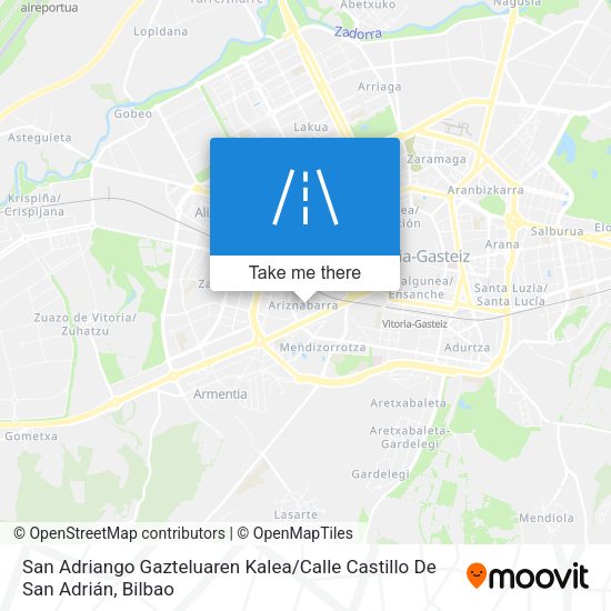 San Adriango Gazteluaren Kalea / Calle Castillo De San Adrián map