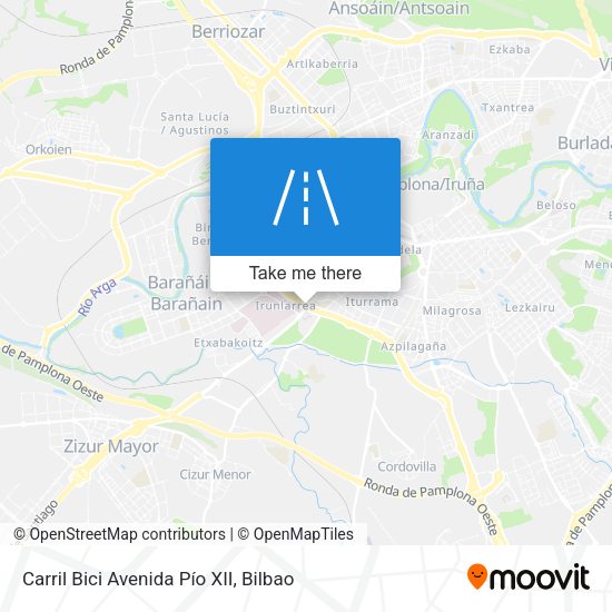Carril Bici Avenida Pío XII map