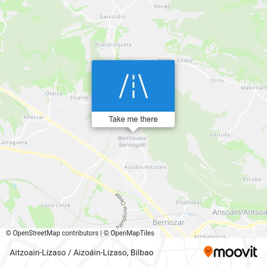 Aitzoain-Lizaso / Aizoáin-Lizaso map