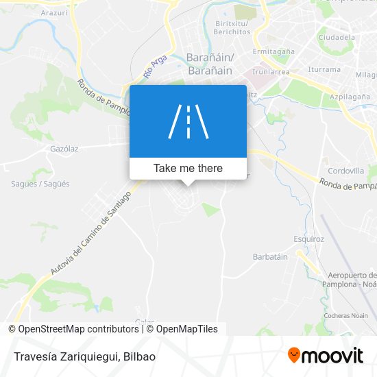 Travesía Zariquiegui map