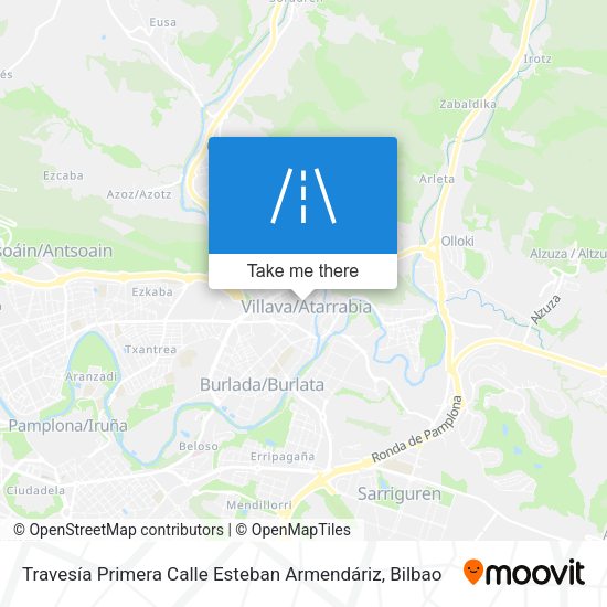 Travesía Primera Calle Esteban Armendáriz map