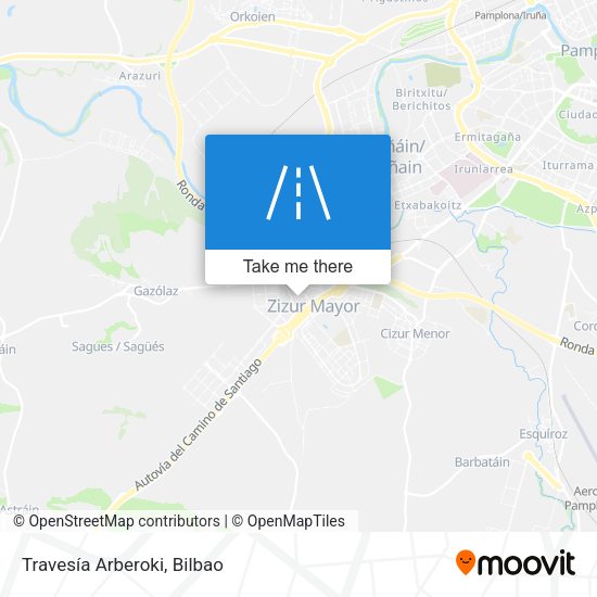 Travesía Arberoki map