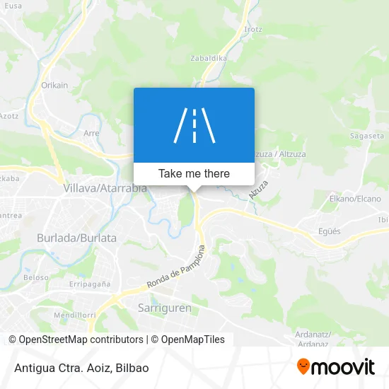Antigua Ctra. Aoiz map