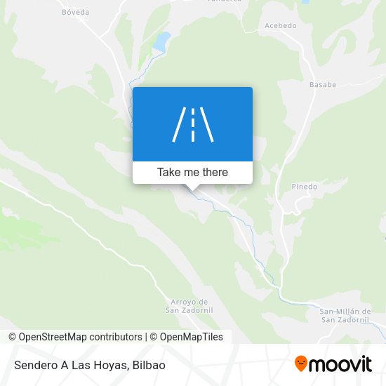 Sendero A Las Hoyas map