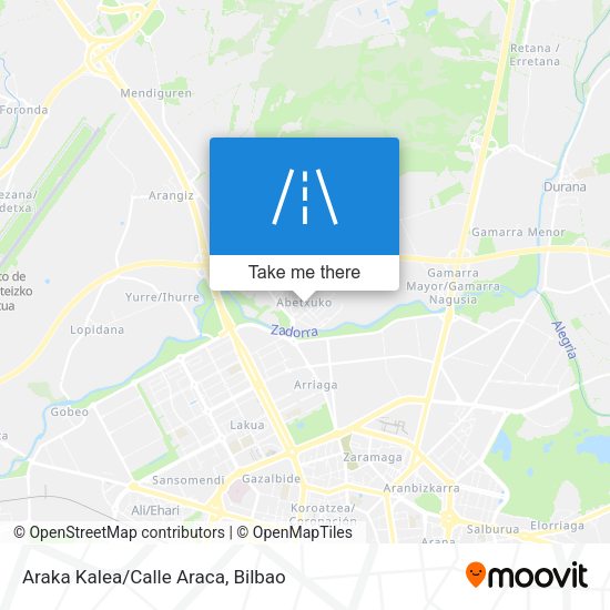 Araka Kalea/Calle Araca map