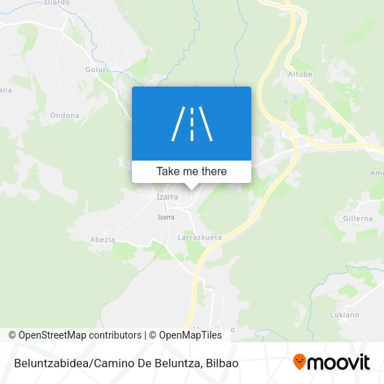 Beluntzabidea / Camino De Beluntza map
