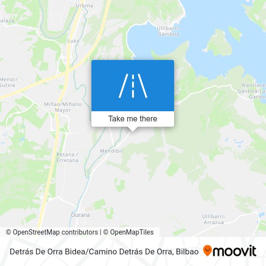 Detrás De Orra Bidea / Camino Detrás De Orra map