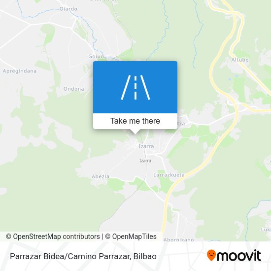 Parrazar Bidea/Camino Parrazar map