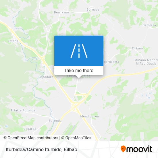 Iturbidea/Camino Iturbide map